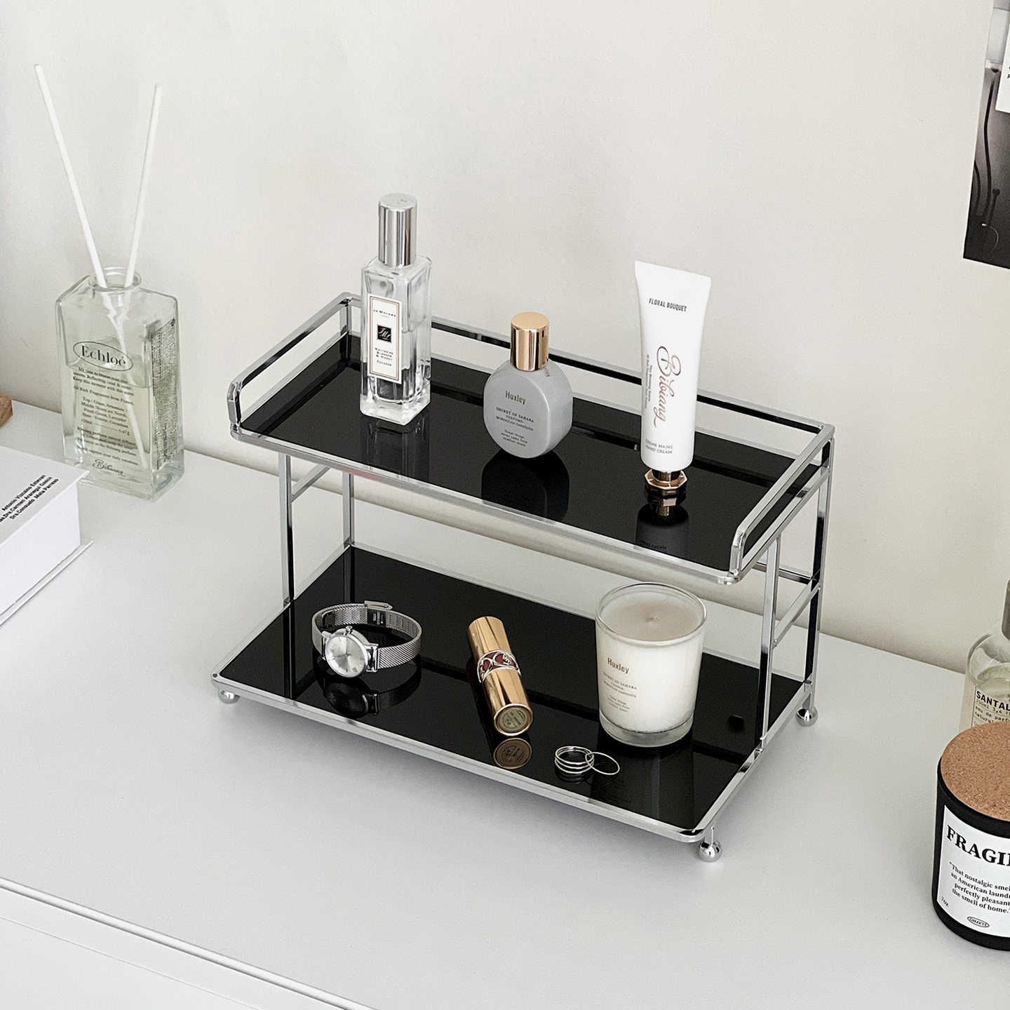 LUXIAI モジュール ミニ 2段 ラック［2色］ ブラック ホワイト| Ohouse