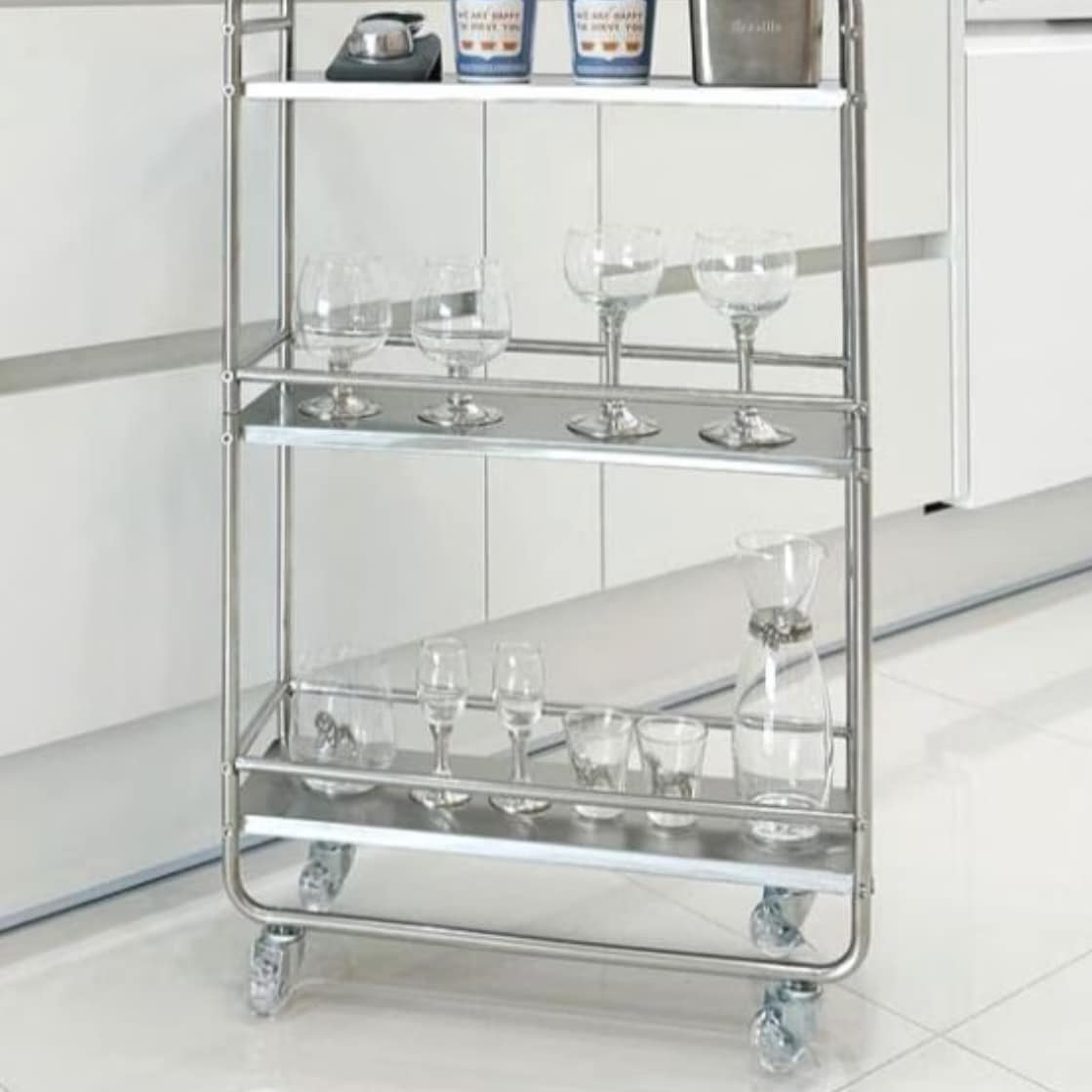 ladamino Stainless steel スリム キャスター付きワゴン［4サイズ
