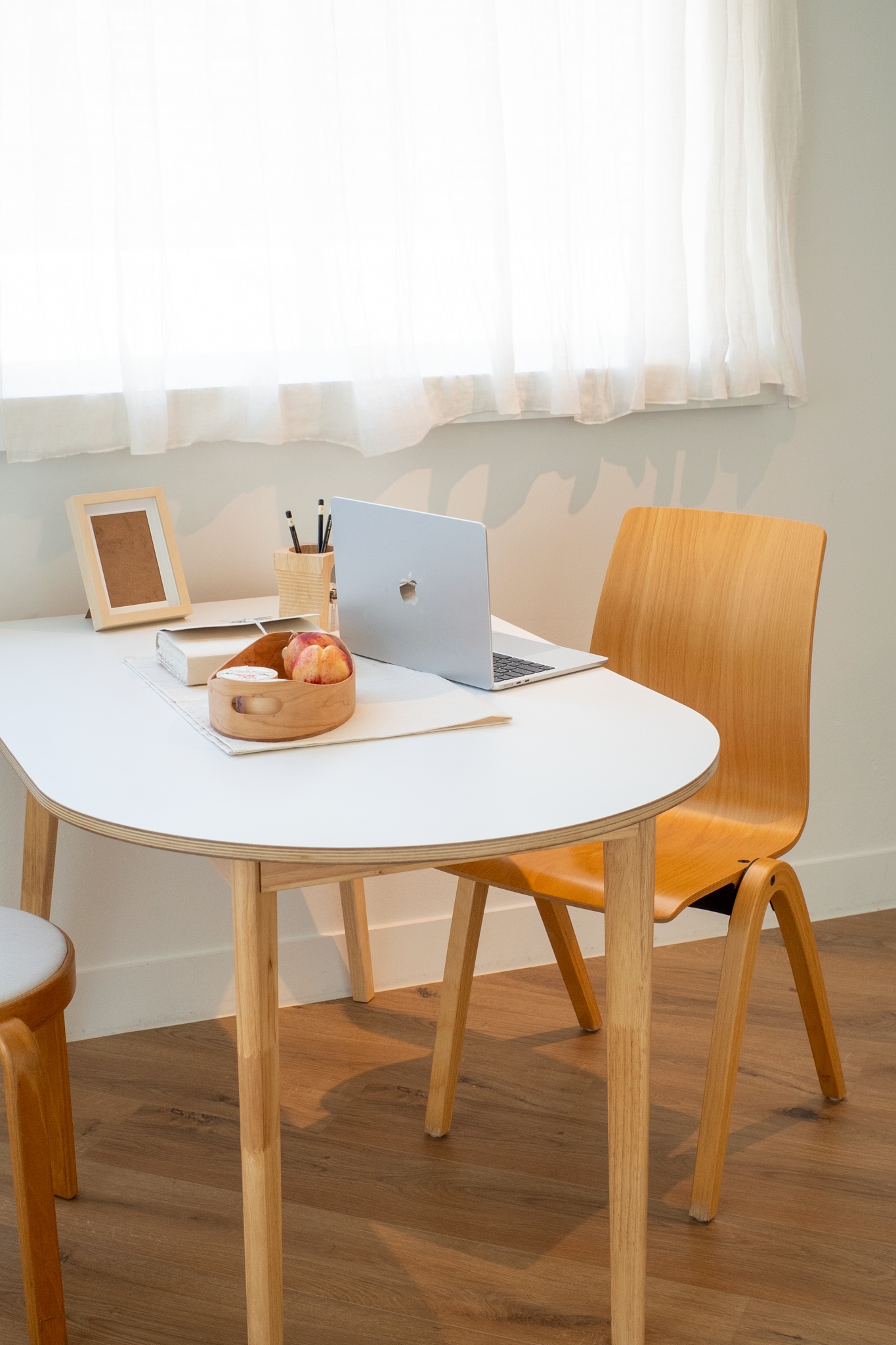 Daeun Damda HALF MOON 半楕円形 テーブル 100cm ホワイト ベージュ