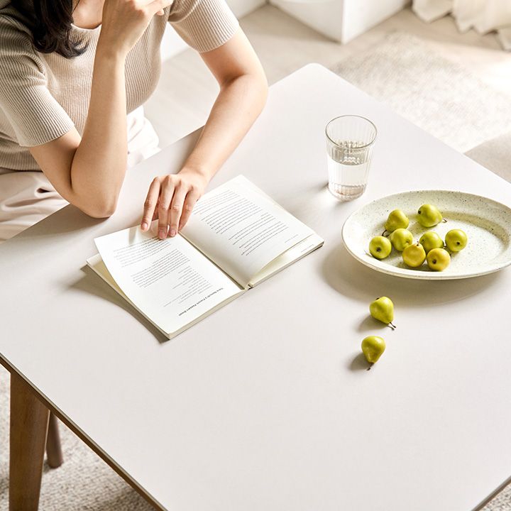 SAMICK FURNITURE NAPOLI セラミック2人用テーブル［2色］ ベージュ
