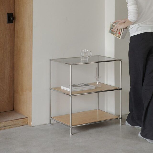 Villa Standard Stockholm 03 モジュールラック ベージュ 加工木材 幅