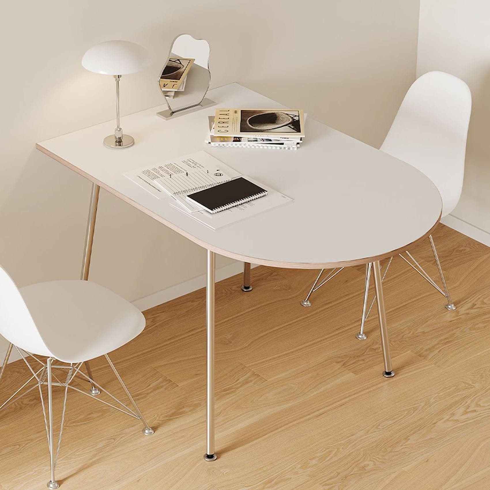 SOFSYS POINT 半楕円 ダイニングテーブル［2サイズ］ ホワイト 加工