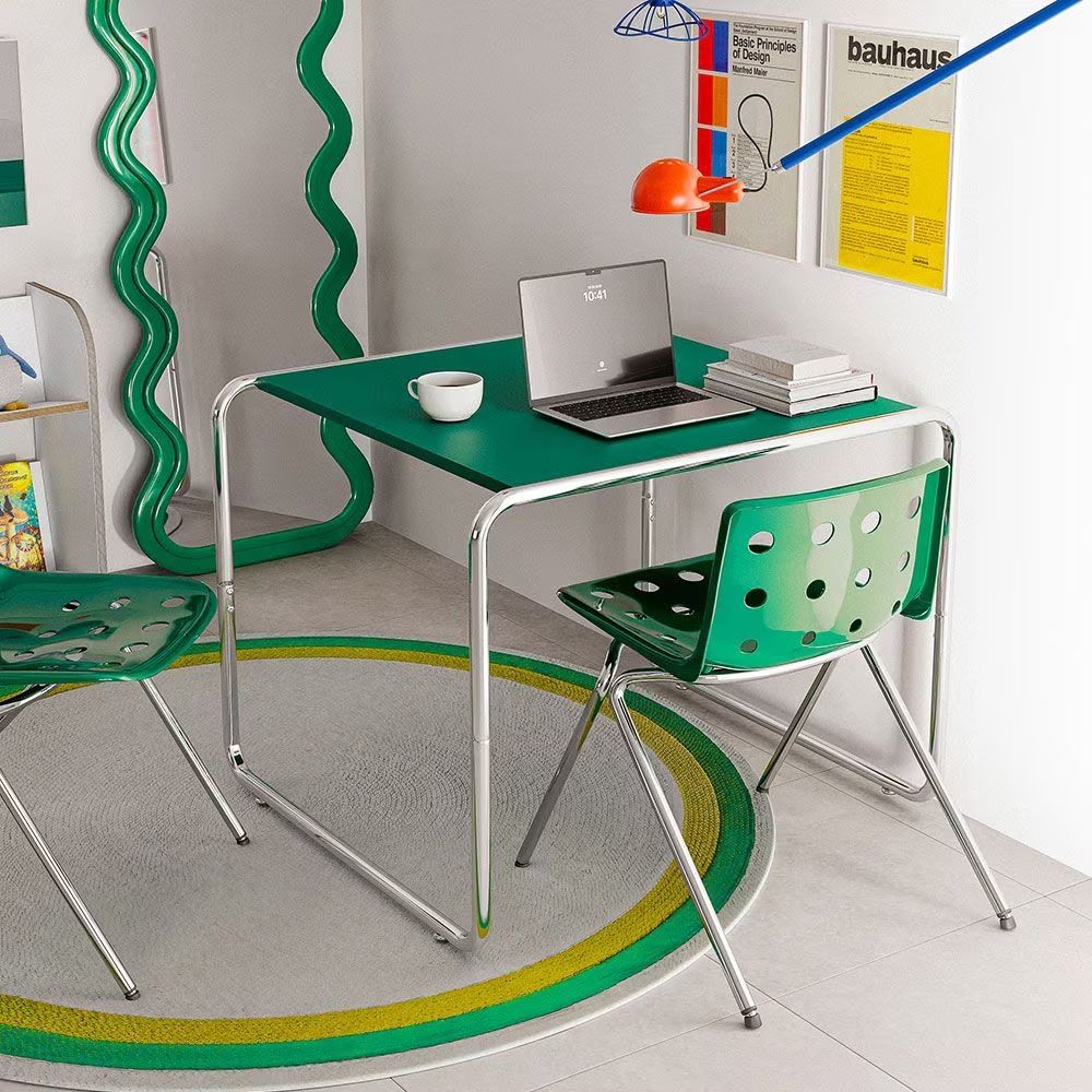 16piece ミッドセンチュリー ダイニングテーブル 80cm［6色］ ブルー