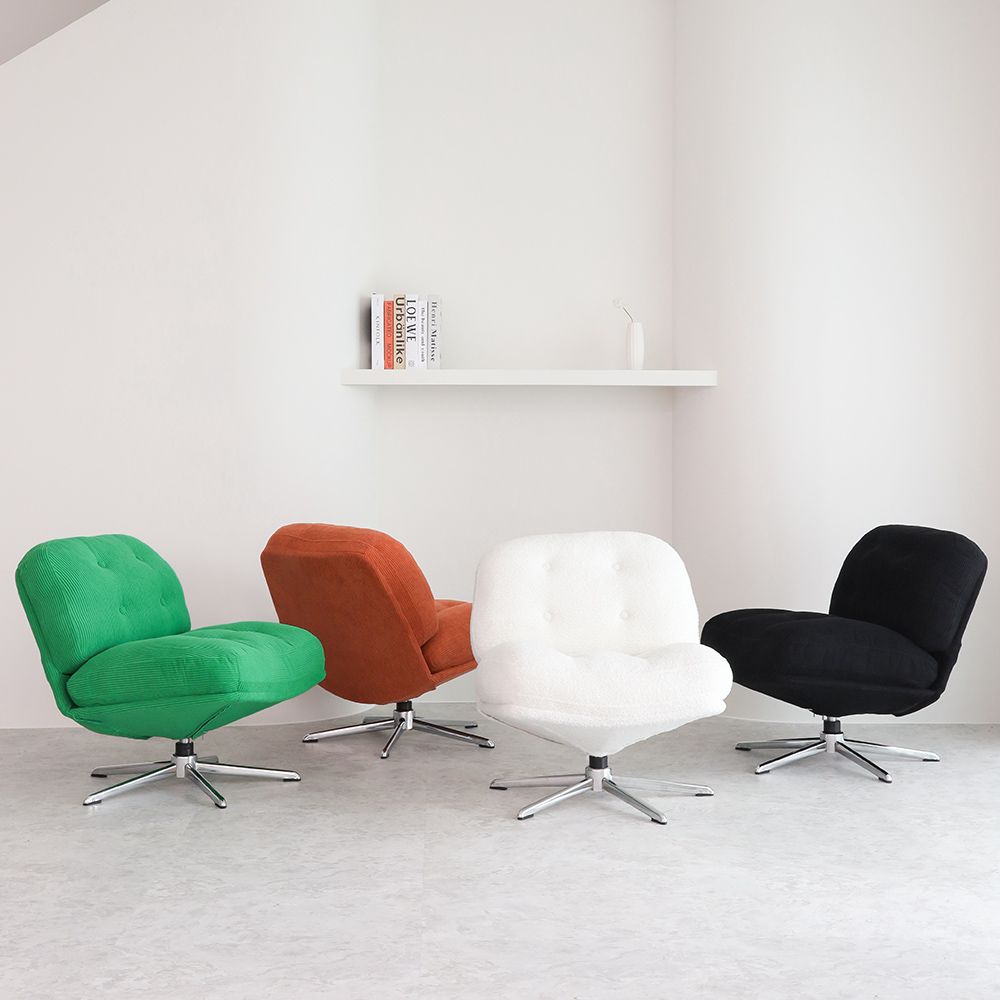 GMFURNITURE MILLA 1人掛け ファブリック ソファ［6色・2種］ ブラウン