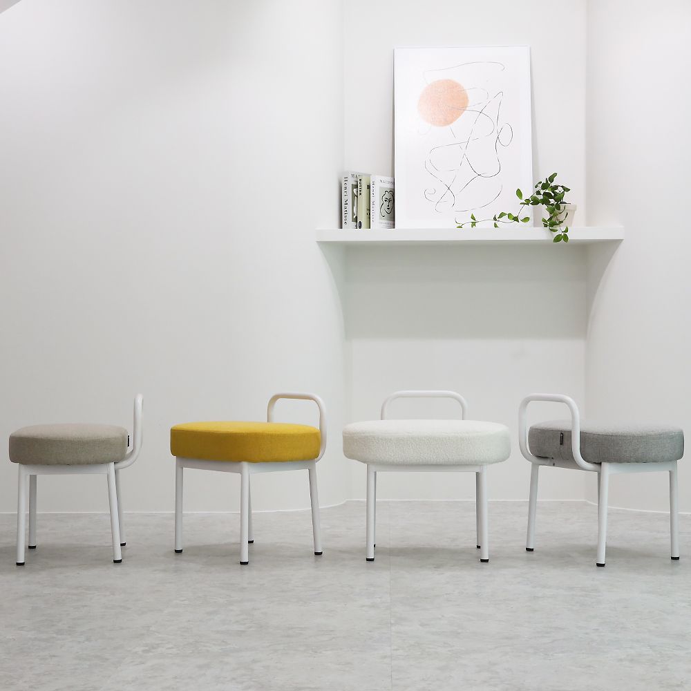 GMFURNITURE SANDY 楕円形 スツール［5色］ ブラック グレー シルバー