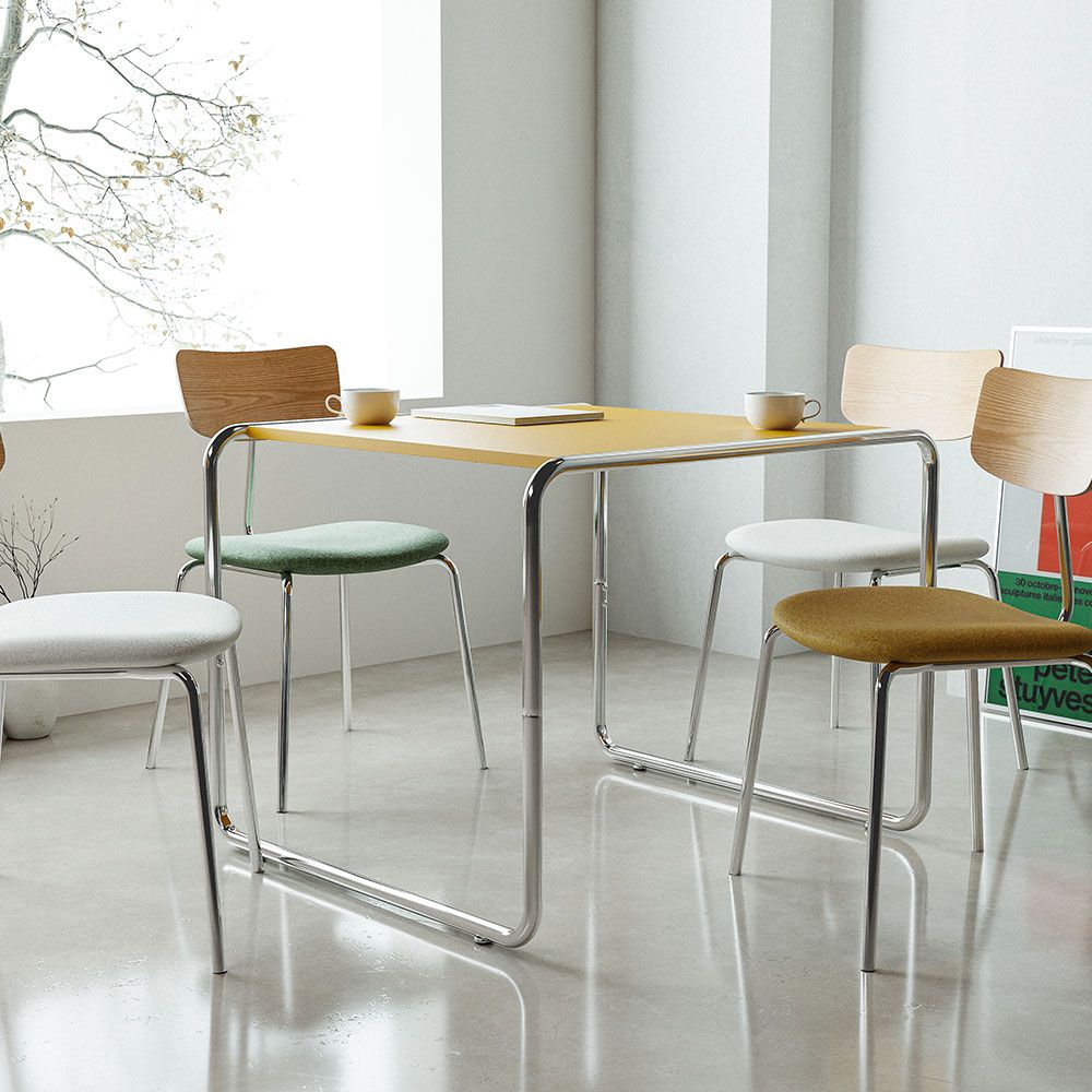 16piece ミッドセンチュリー ダイニングテーブル 80cm［6色］ ブルー