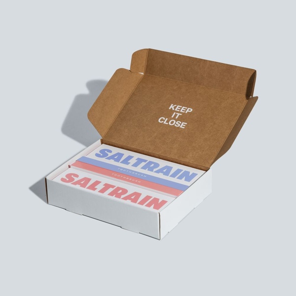 [오늘의집 단독] OhouseXSALTRAIN 프리미엄 커플세트(치약2개+칫솔2개)