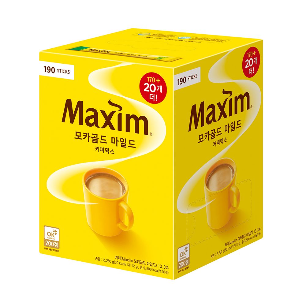 동서식품 Maxim 모카골드 마일드 커피믹스 170T+20T 총190T