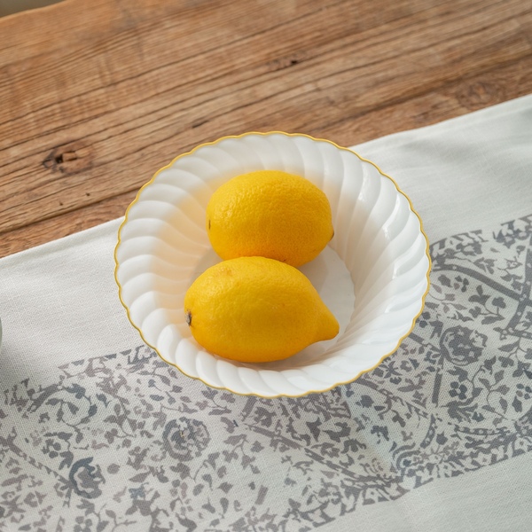 웨이브 골드림 일회용 플라스틱 보울 접시 6oz 24pcs