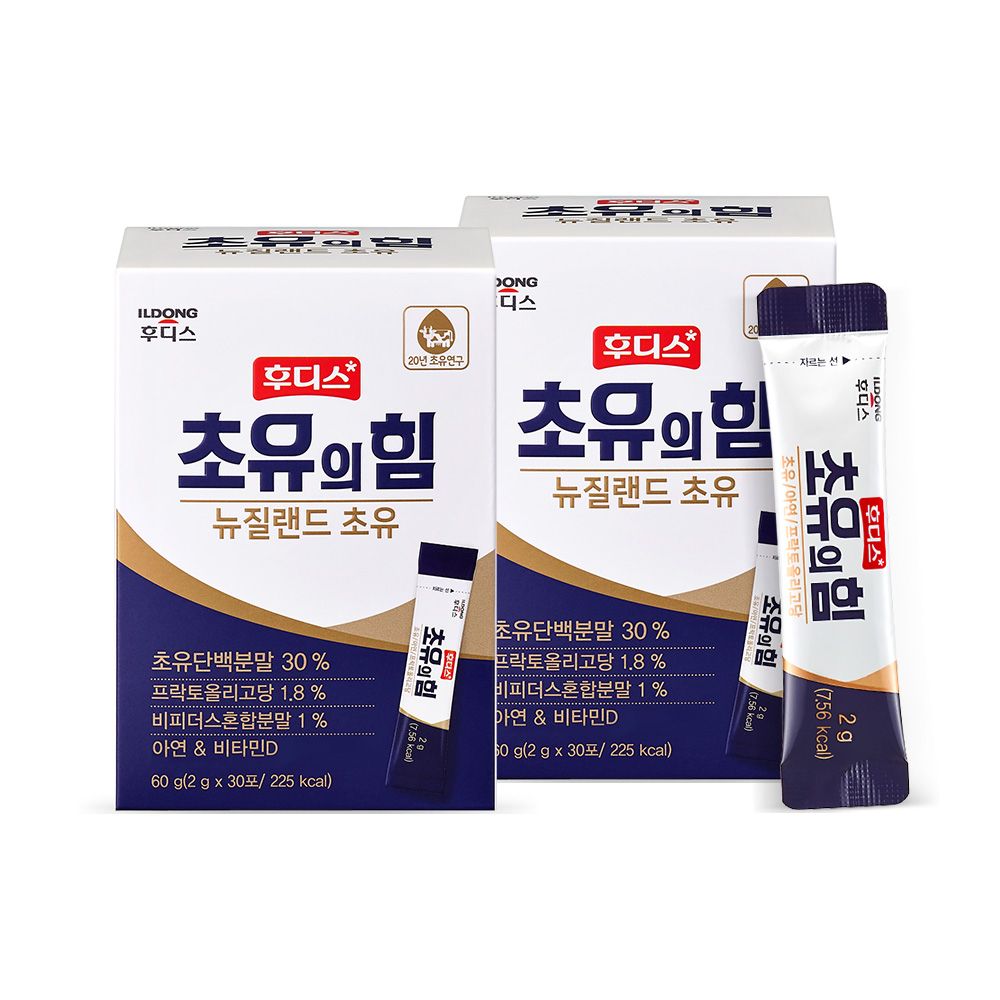 후디스 초유단백질 스틱 초유의 힘 2개 (총60입 2개월분) 가격 추이 일동후디스 후디스 초유단백질 스틱 초유의 힘 2개 (총60입 2개월분) - 최저가 20,000원