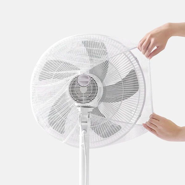 화이트 선풍기 안전망 안전 커버 덮개 보호망 촘촘한 망사