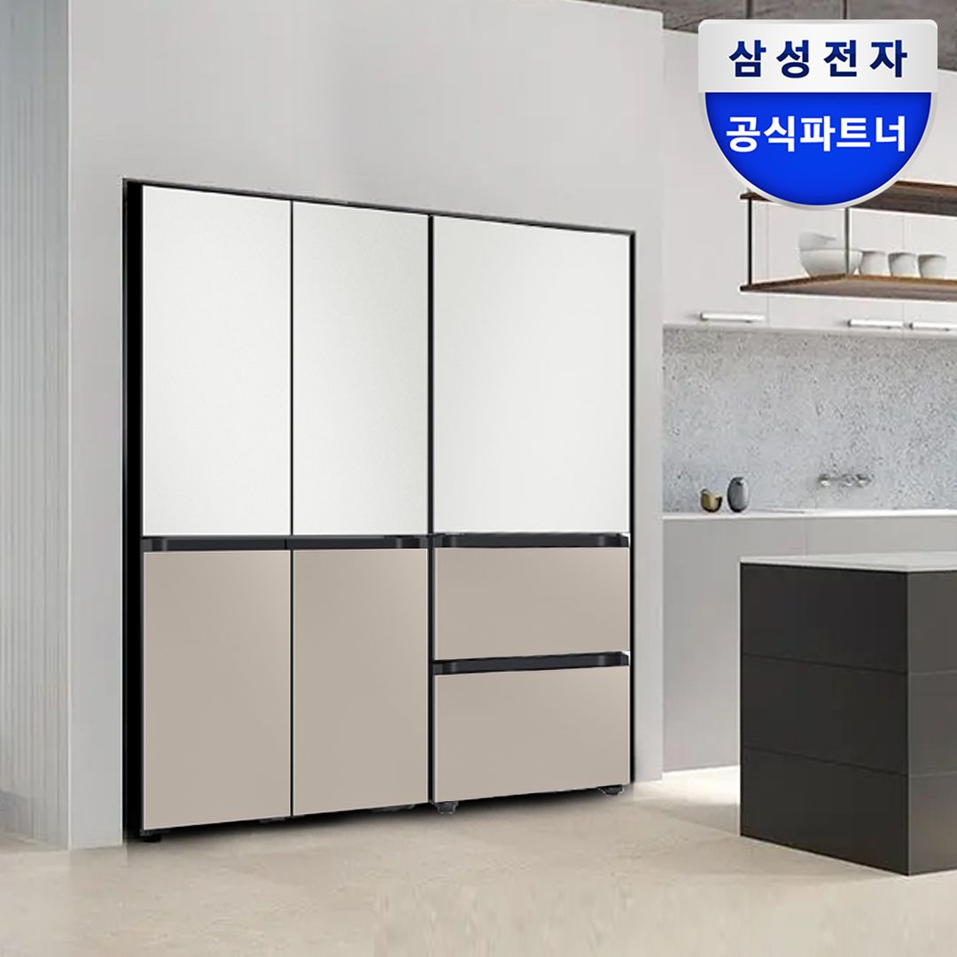 오늘의집 키친핏 냉장고 김치냉장고 RM70F63R2ZG+RQ33DB74D2AP 화이트+베이지