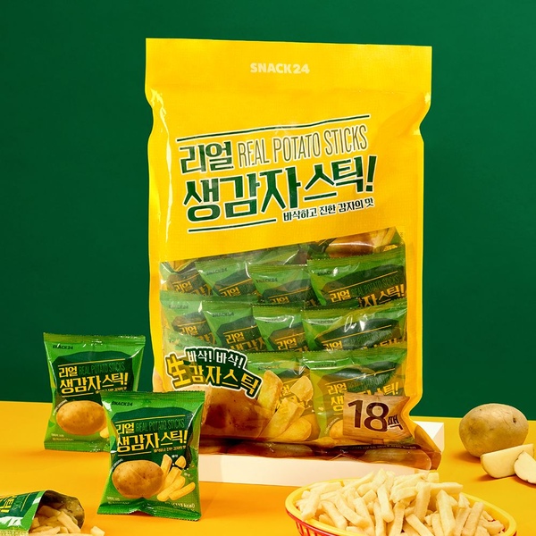 리얼생감자스틱 포테이토스낵 대용량 과자 360g * 2봉
