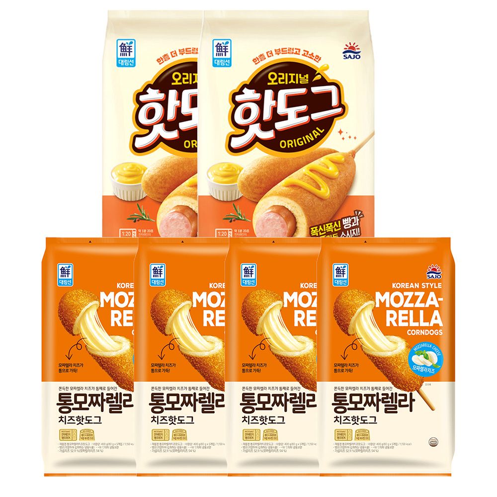 대림냉동 핫도그 800g*2개 + 통모짜렐라치즈핫도그 400g*4개 가격 추이 사조대림 대림냉동 핫도그 800g*2개 + 통모짜렐라치즈핫도그 400g*4개 - 최저가 48,000원