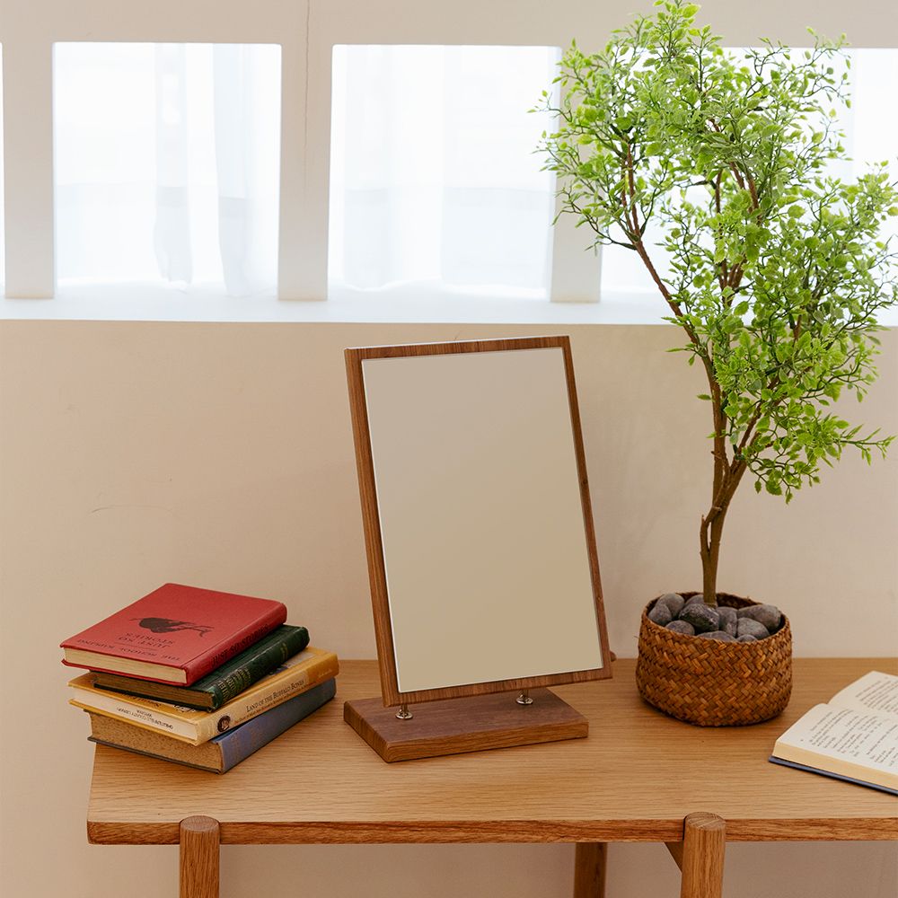 오늘의집 2단 조절 회전 거울 대 (오크)