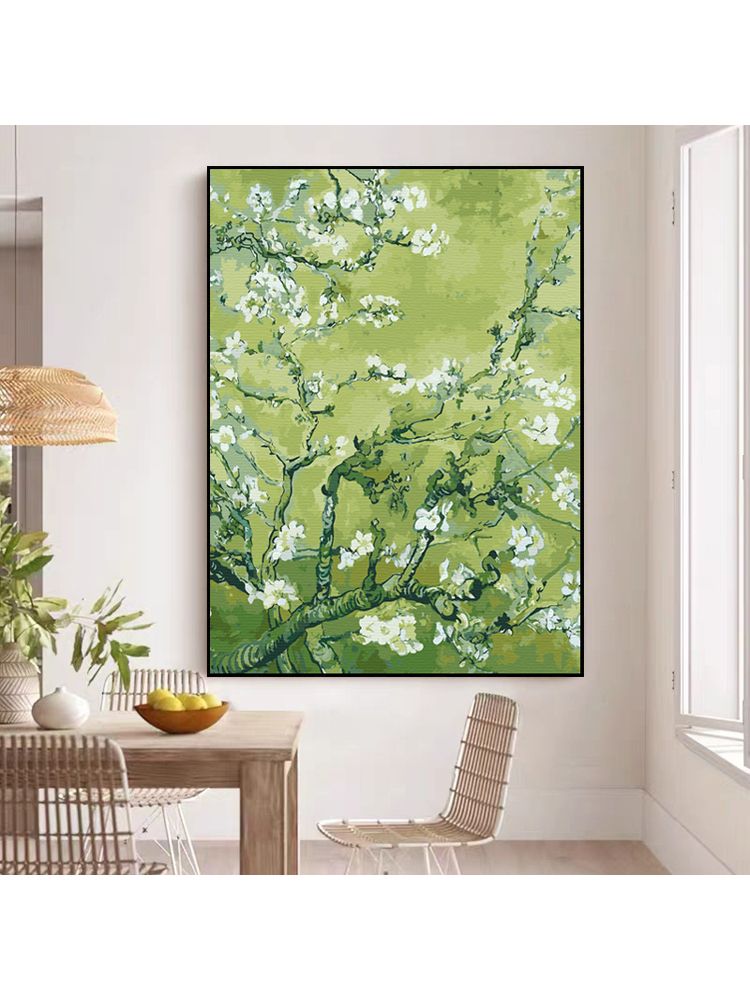 오늘의집 엘와이블루 꽃그리기 대형 쉬운그림 그리기 DIY 명화 유화 아크릴화 그림 나무 고흐 100