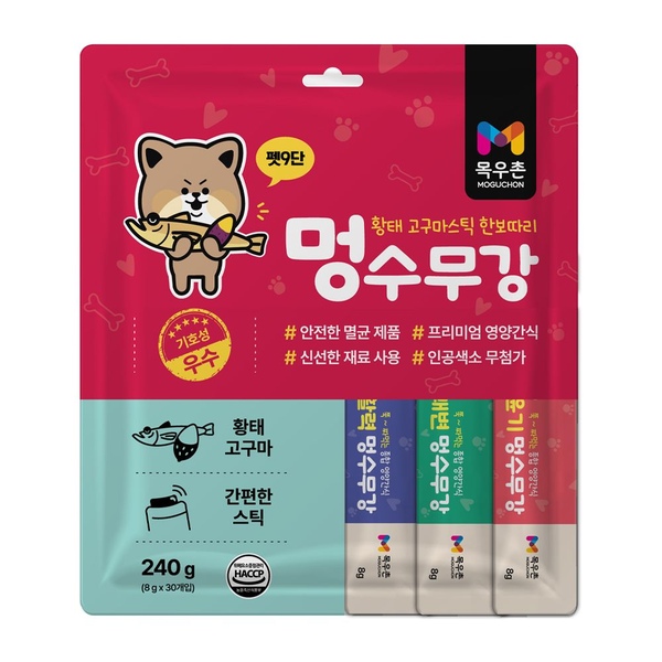 멍수무강 강아지 짜먹는 황태고구마 영양간식 30p