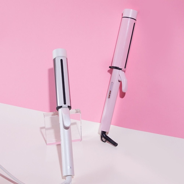 여신 웨이브 이지 봉 고데기 롤고데기 40mm (핑크/화이트)