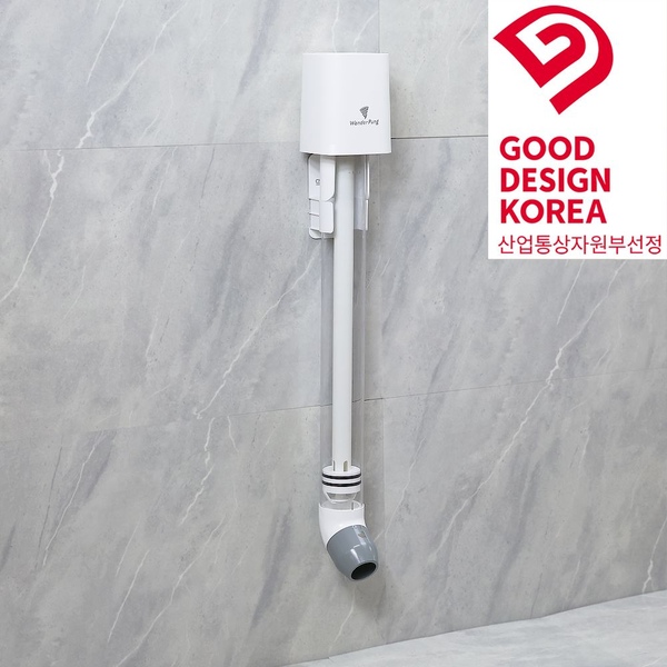 업계 최초 산자부 우수디자인(GD마크) 선정, 오물 튀지않는 특허기술 수압식 뚫어뻥