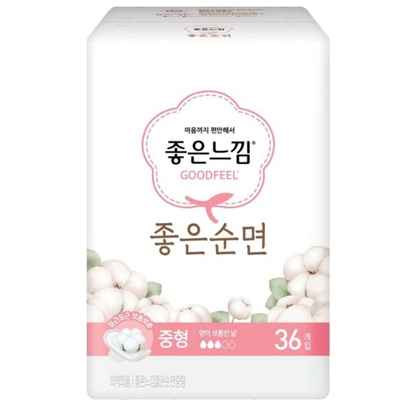 좋은느낌 좋은순면 중형 36P X 1팩
