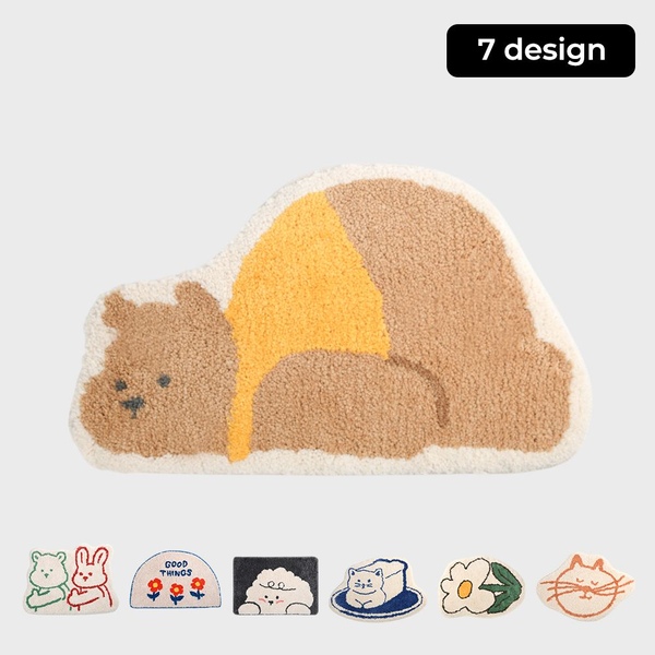 인기디자인! 폭신한 간편세척 마이버디 발매트/포인트러그 욕실 주방 화장실매트 7design
