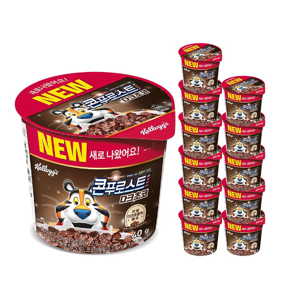 콘푸로스트 다크초코 컵시리얼 40g*12개 가격 비교 켈로그 콘푸로스트 다크초코 컵시리얼 40g*12개