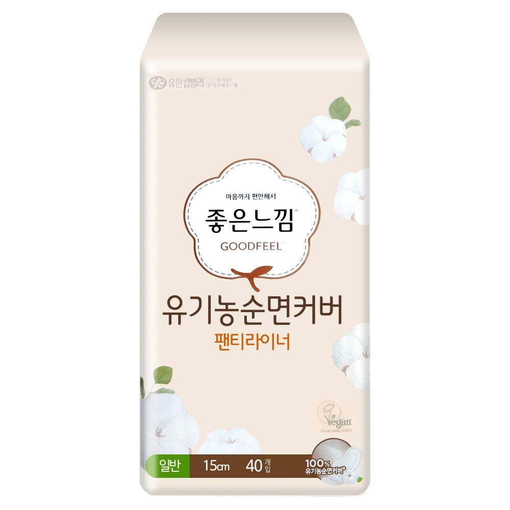 좋은느낌 팬티라이너 유기농 일반 40개입 X 1팩