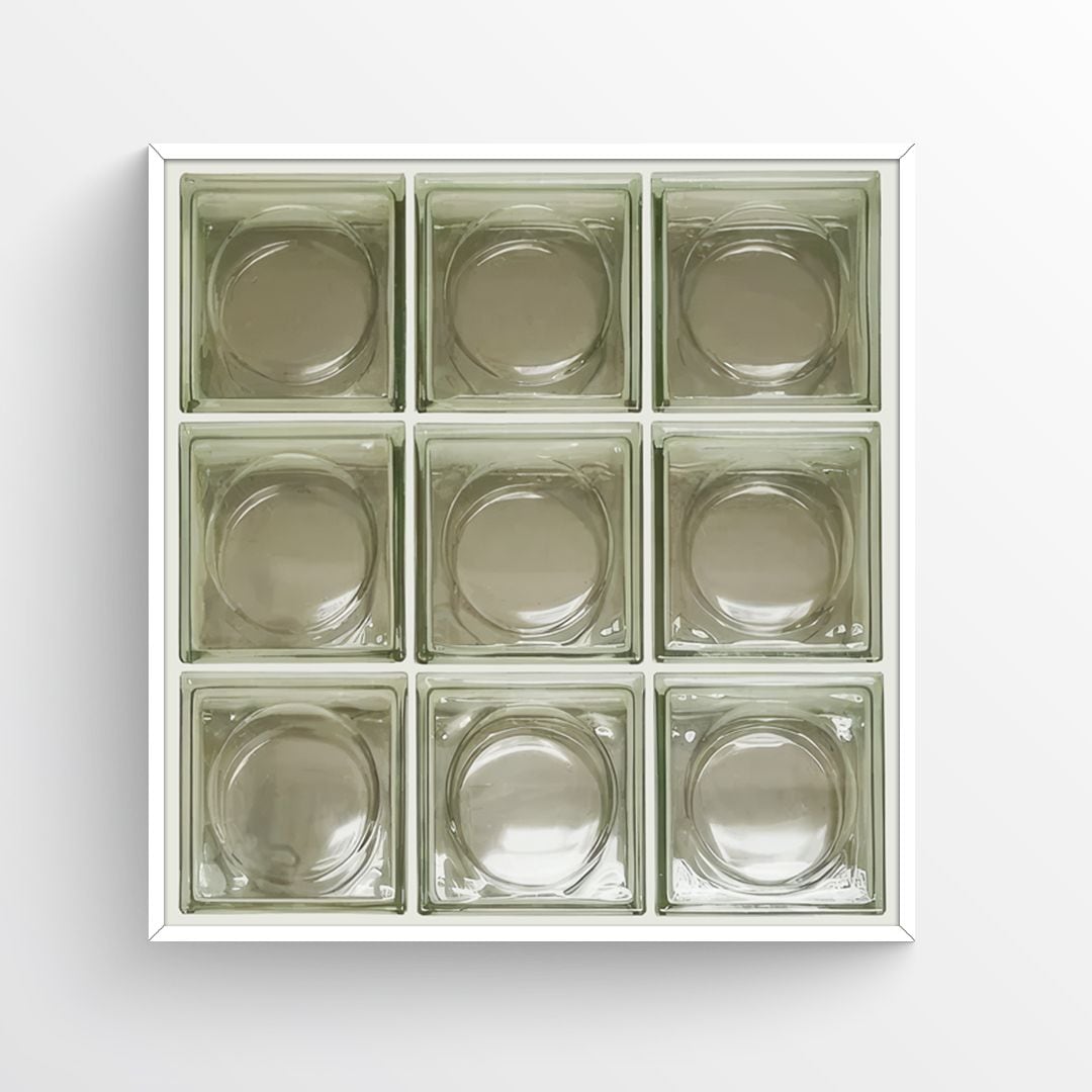 ポスター フレーム付き Glass Block 42x42cm［8色］| Ohouse
