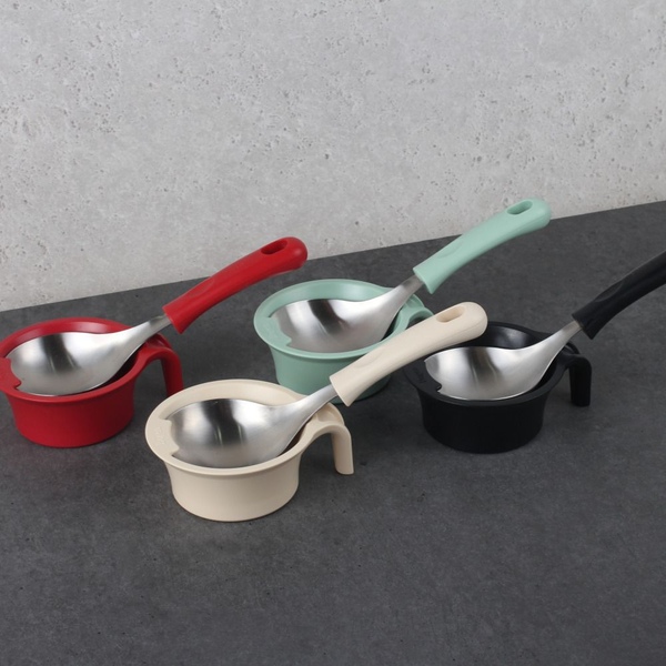 보겐 멀티스푼+받침대 세트 서빙스푼 미니국자 4colors
