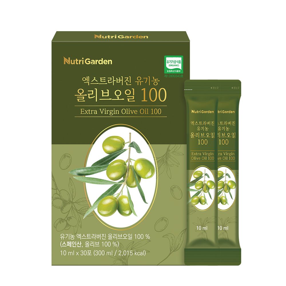 오늘의집 뉴트리가든 엑스트라버진 유기농 올리브오일 100 스틱 30포 1박스