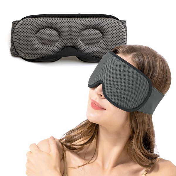 3D 초경량 와이드 무압박 암막 수면안대 그레이