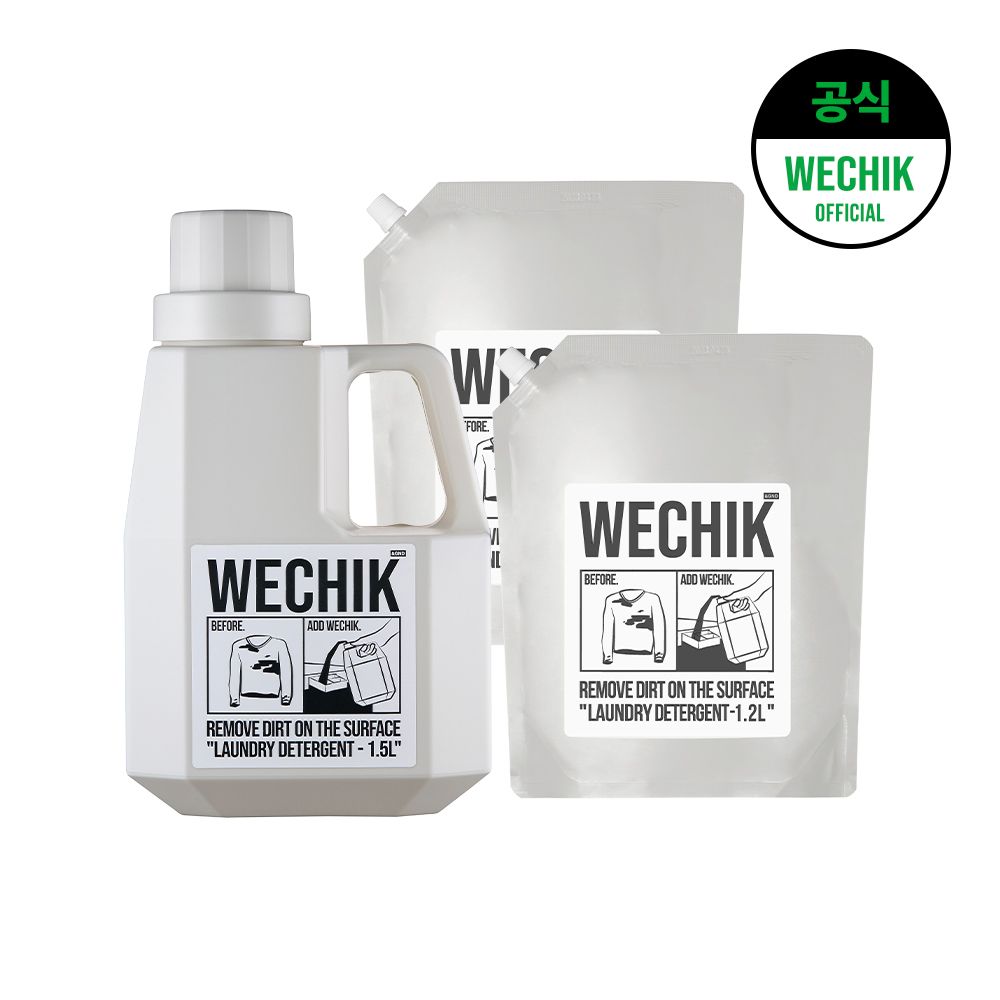 오늘의집 위칙 9중효소 EM Plus 세탁세제 1.5L 1개 + 리필 1.2L 2개