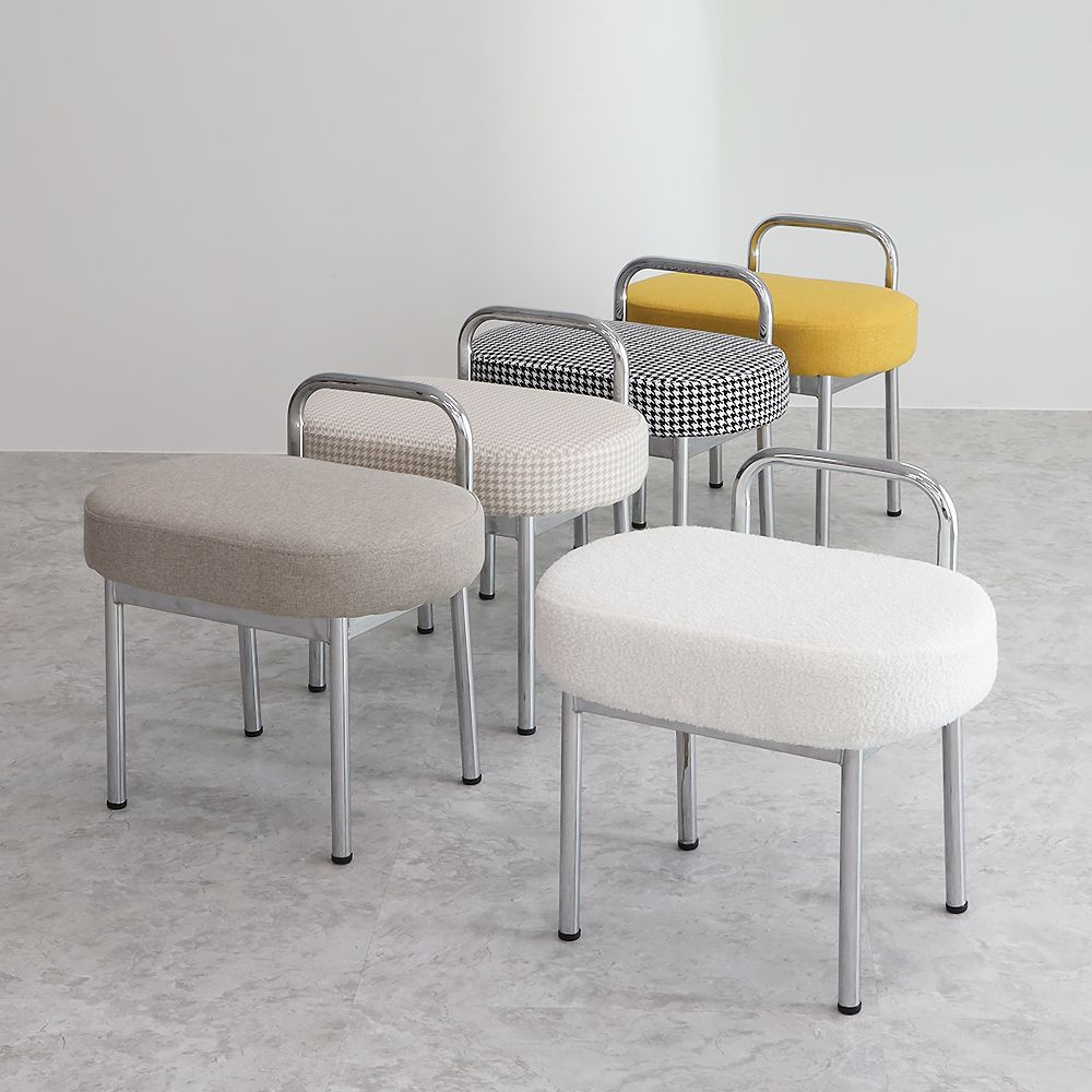 GMFURNITURE SANDY 楕円形 スツール［5色］ シルバー ベージュ グレー