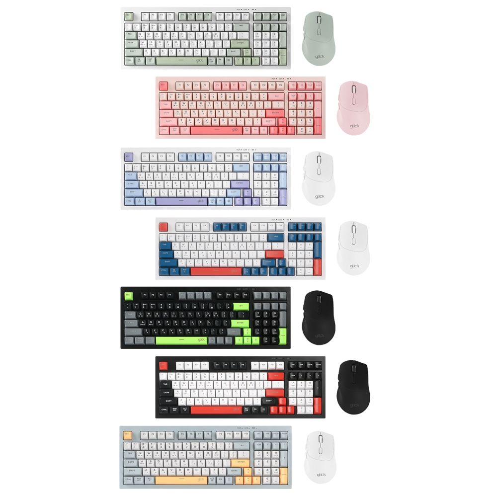 오늘의집 지클릭커 오피스프로 WMK50 사일런스 M 무소음 무선 블루투스 98 키보드 마우스 세트