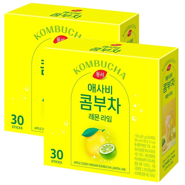 애사비 콤부차 레몬라임 150g 30T*2개 총60T