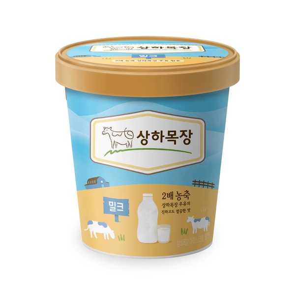 상하목장 아이스크림 밀크 474ML*3개