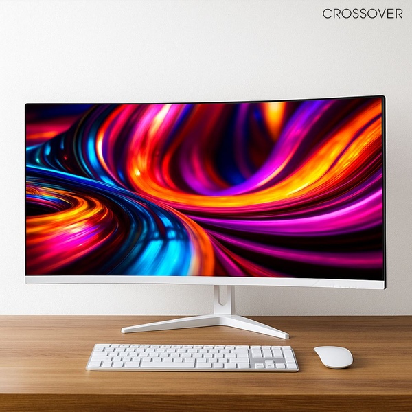 34WG165Hz 커브드 화이트 86cm 와이드 게이밍 컴퓨터 모니터 무결점