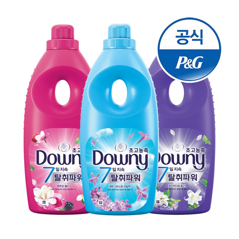 오늘의집 다우니 탈취파워 섬유유연제 탈취파워 1Lx3
