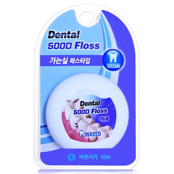 바른치카 가는실 치실 500D 왁스 50m 가장 얇은실 치간 치실