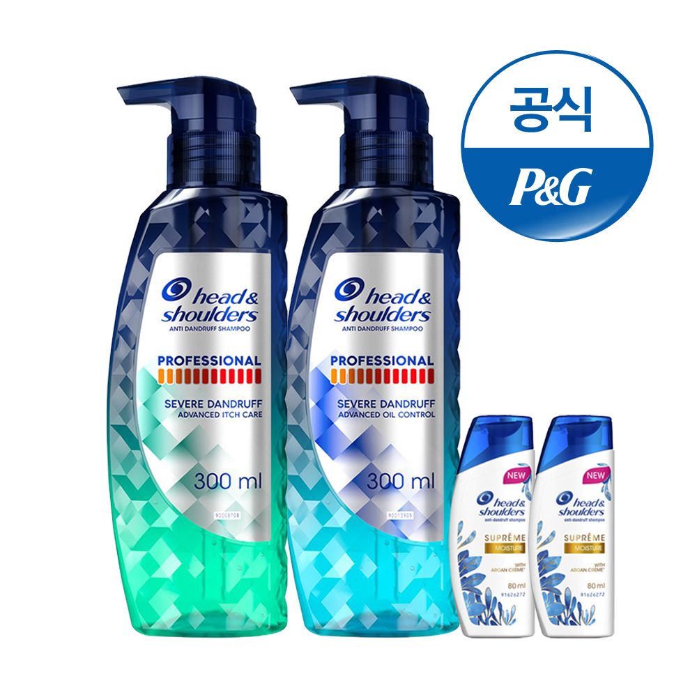 프로페셔널 안티 댄드러프 샴푸 300ml 2개+미니샴푸 2개 증정