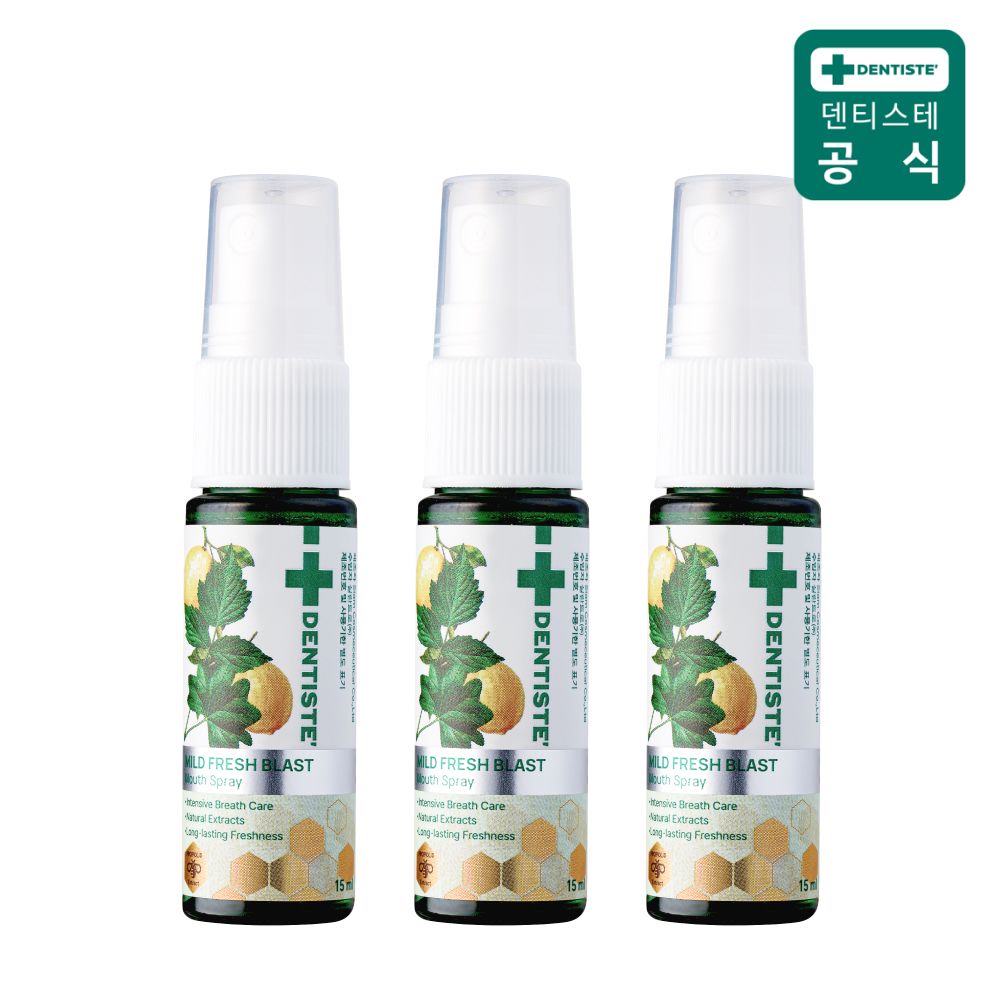 마일드 후레쉬 블라스트 마우스스프레이 15ml 3개 가격 추이 덴티스테 마일드 후레쉬 블라스트 마우스스프레이 15ml 3개 - 최저가 23,900원