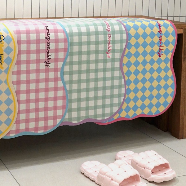 1+1 빨아쓰는 물결 규조토 발매트 욕실 주방 4color 논슬립 미끄럼방지