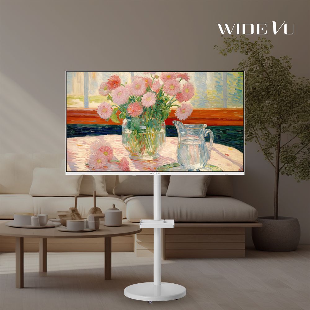 와이드뷰 와이드무빙뷰 화이트에디션 클래식 삼탠바이미세트 109cm(43인치) UHD 이동식스마트TV