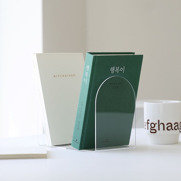 북앤드 투명 아크릴 책정리 북 꽂이 칸막이 지지대 고정 정리