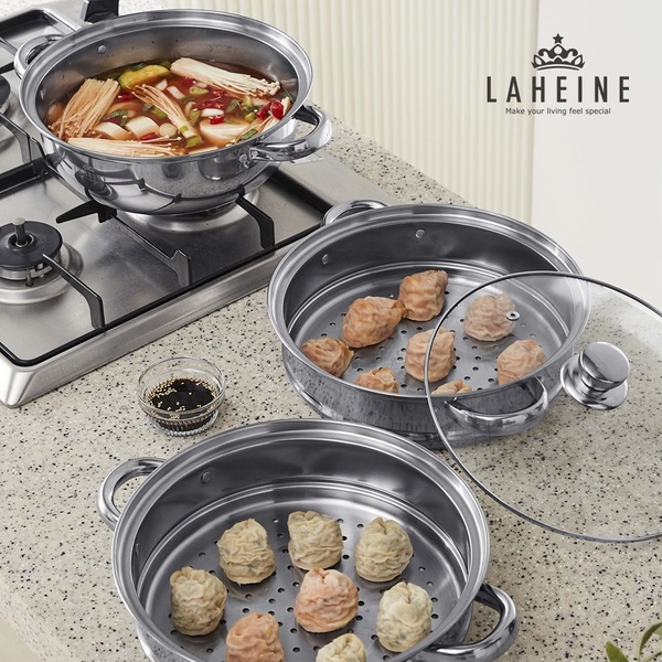 [리퍼]더 퀸 포토프 스테인레스 IH 3단 찜기