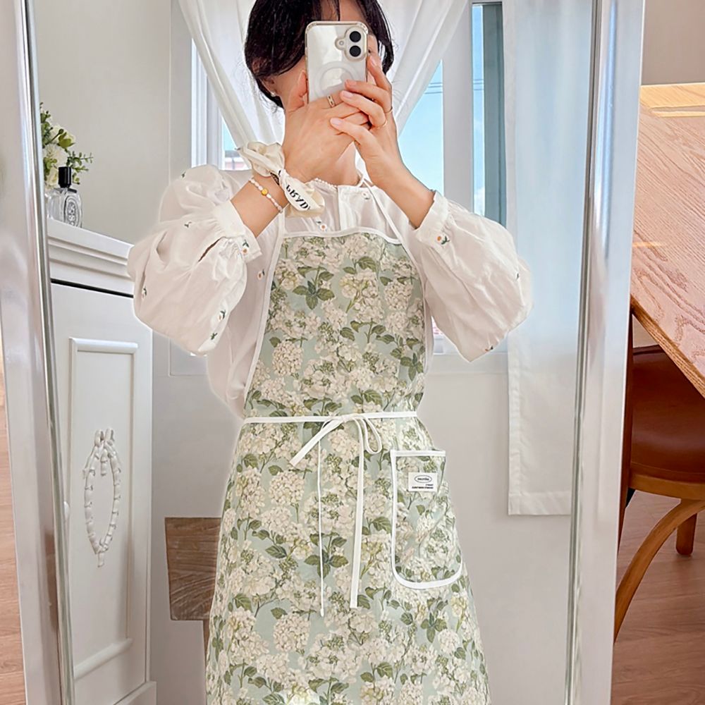 오늘의집 살림씨 플라워 심플 린넨 앞치마 카페 공방 집들이 어린이집 앞치마 5Type