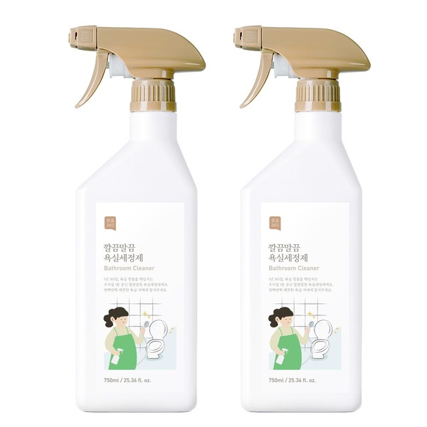 1+1 대용량 화장실 욕실 세정제 750ml 클리너 바닥 청소용 청소세제 물때 제거