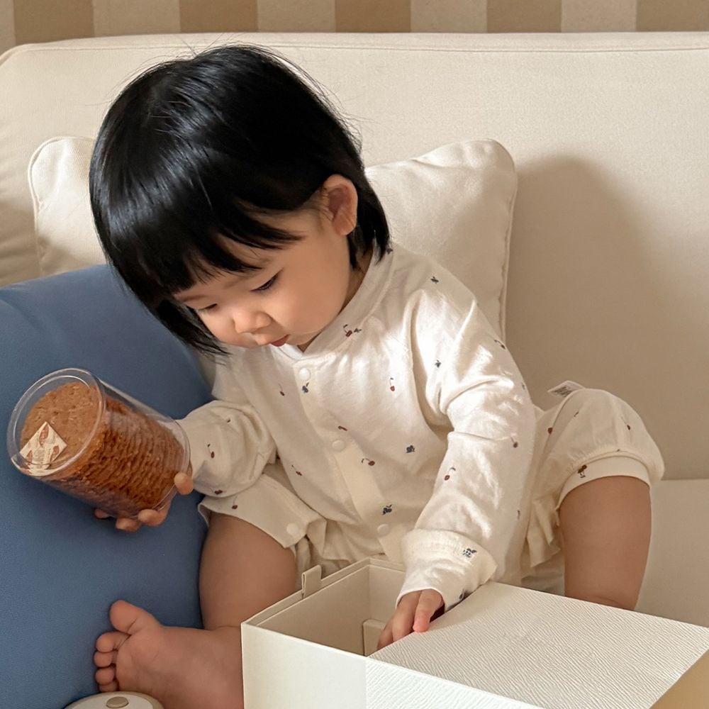 쥬니쥬 Baby.J 체리 밤부면 아기 롬퍼 실내복 3size