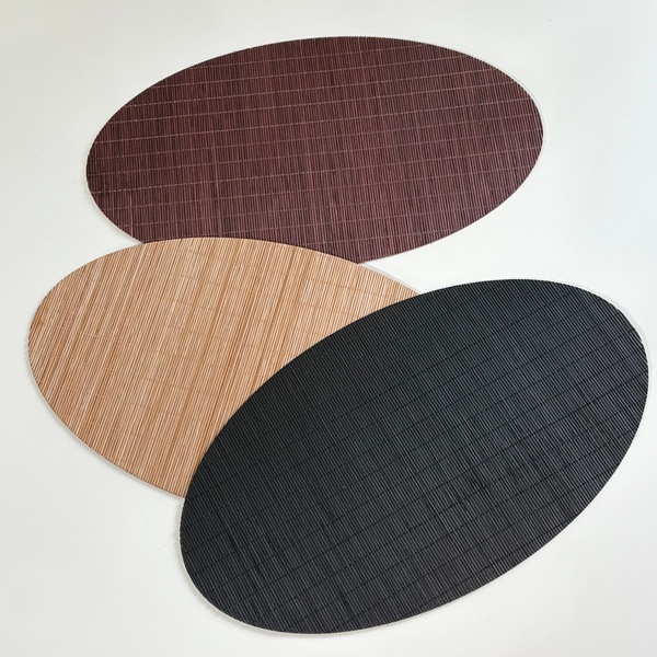 타원 밤부 테이블 매트 3color 대나무 티매트 2size