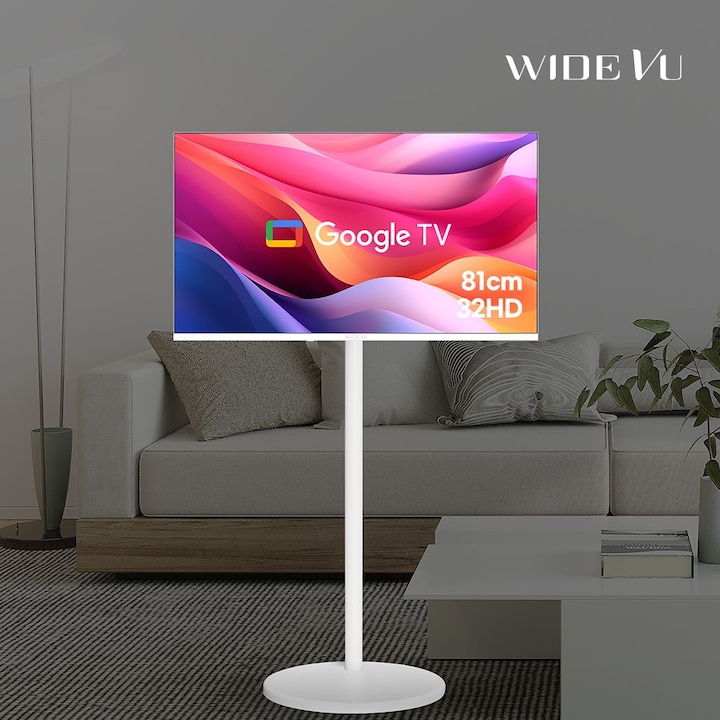 [오늘의집] 와이드뷰 화이트에디션 구글스마트81cm(32인치)HDTV와이드무빙뷰 삼탠바이미 거치가능